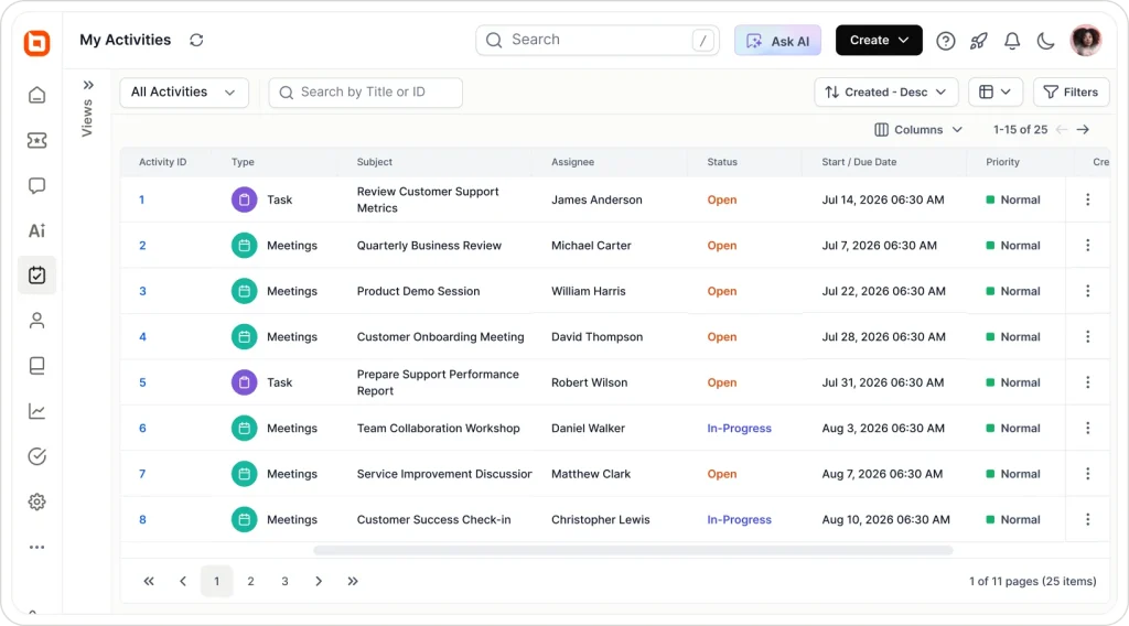 BoldDesk task management software helping support teams assign tasks, track progress, manage activities, and improve ticket resolution efficiency.