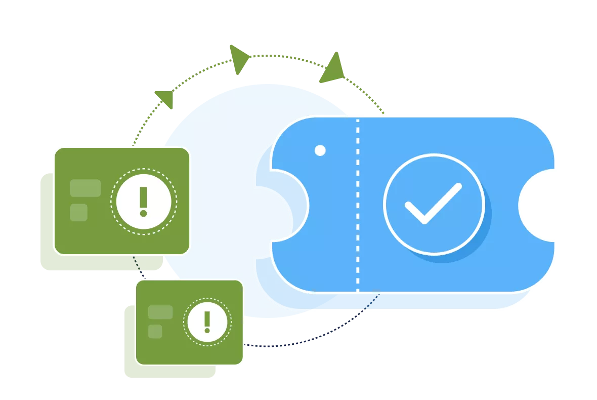 Convert alerts into tickets