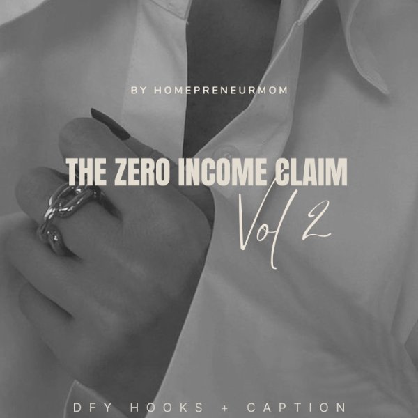 store product block Zero Income Claim Guide VOL 2 poster