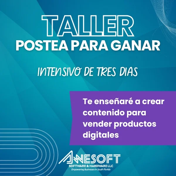 store product block TALLER POSTEA PARA GANAR - VIERNES 1 DE AGOSTO A DOMINGO 3 DE AGOSTO poster