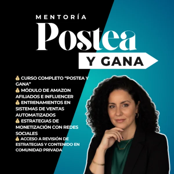 store product block Mentoría Postea y Gana poster
