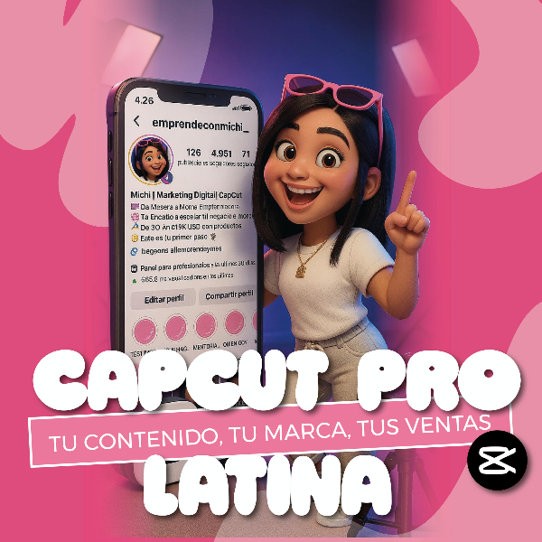 store product block CAPCUT PRO LATINA  + CANVA 📸 +CLASE GRATIS EN VIVO 26 NOV poster