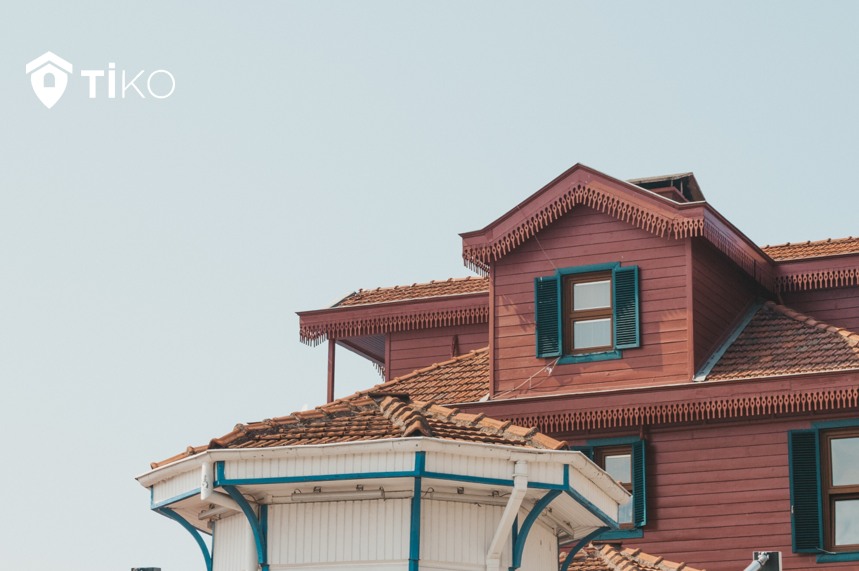 Vista de una casa con hipoteca