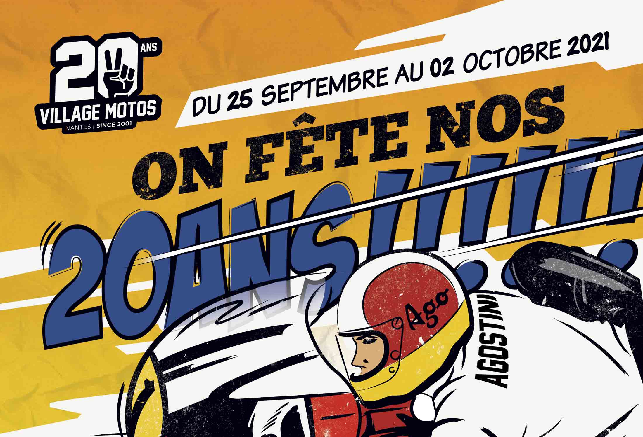 L'Anniversaire du Village Motos, les 20 ans !!! Du 26 Septembre au 10 Octobre 2020 au Village Motos à Orvault (Nantes)