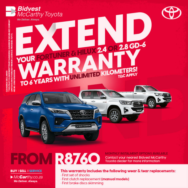 Extended Warranty - Fortuner and Hilux