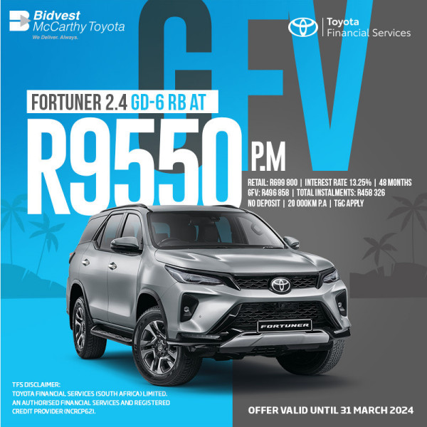 Toyota Specials | Bidvest McCarthy Toyota Durban North