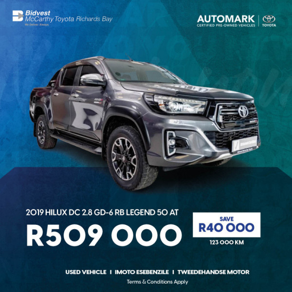 2019 Hilux DC 2.8 GD-6 RB Legend 50 AT image