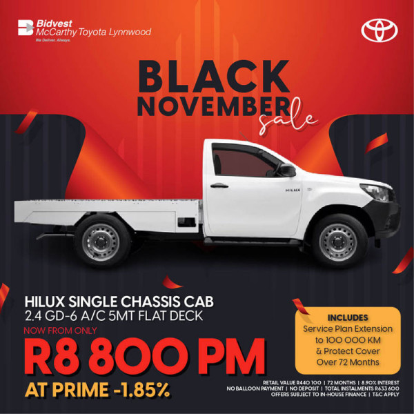 Hilux Single Chassis Cab 2.4 GD-6 A/C 5MT Flat Deck image