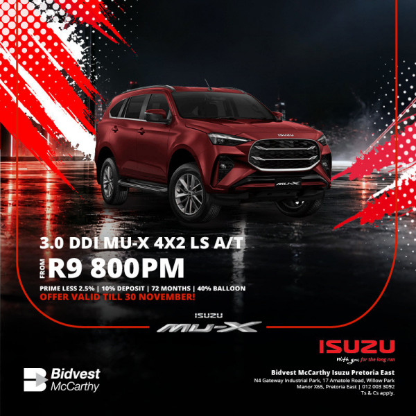 Isuzu 3.0 DDI MU-X 4x2 LS A/T image
