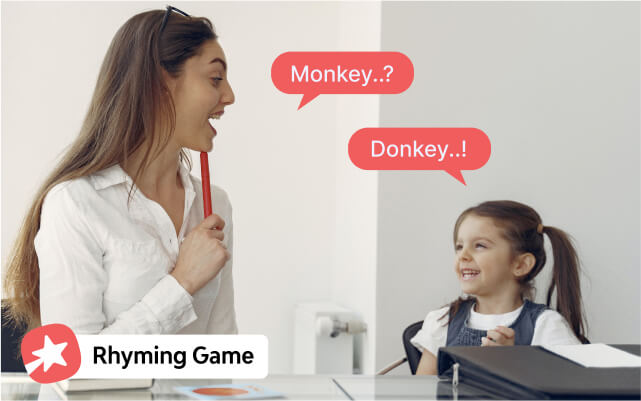 Playing rhyming games with kids