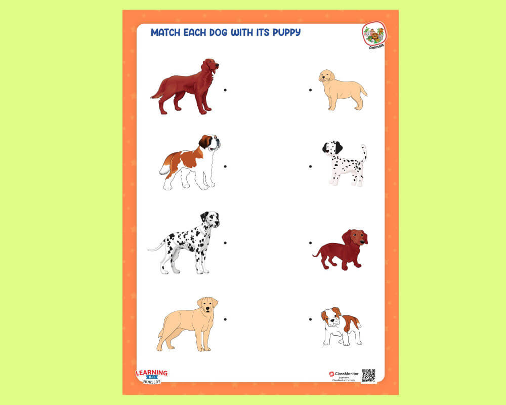 Match Each Dog With Its Puppy