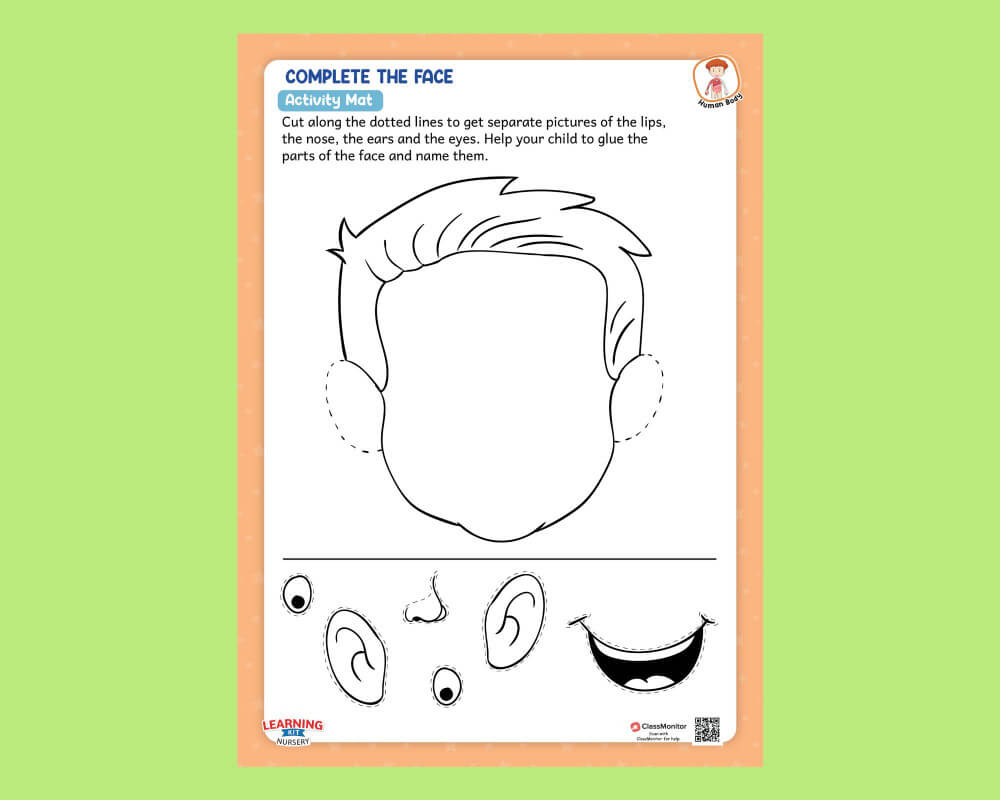Complete The Face- Worksheet