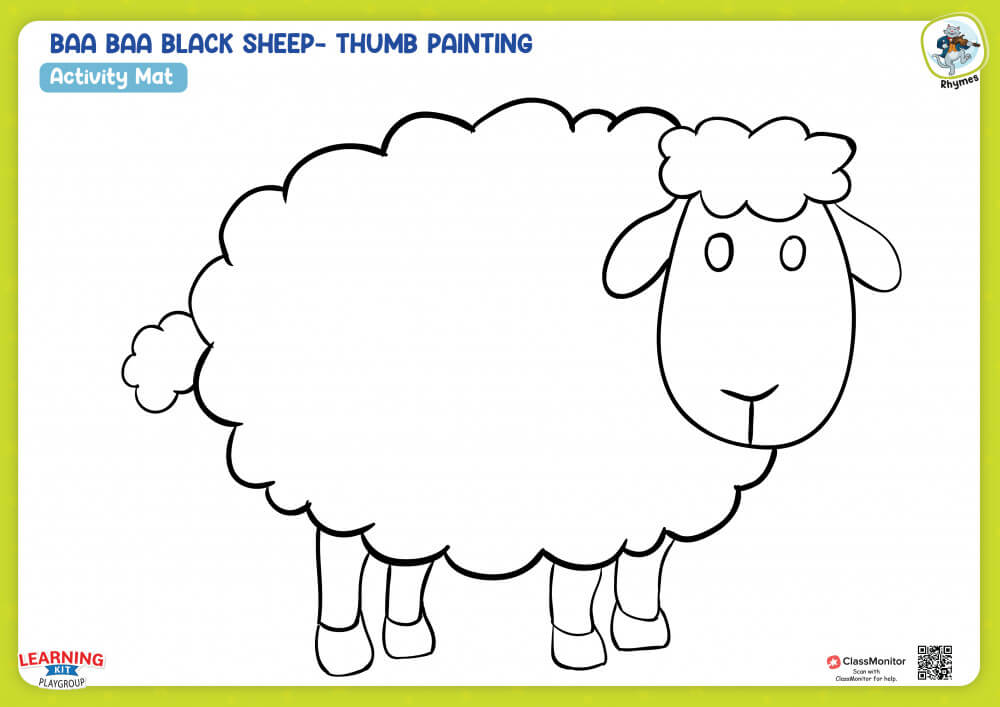 Rhymes Activity Baa Baa Black Sheep Thumb Printing Classmonitor 