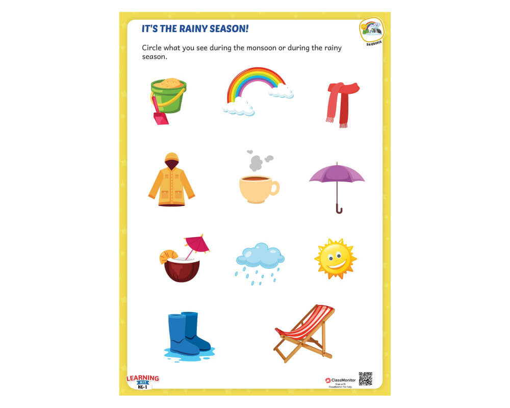 seasons activity worksheet all about monsoon classmonitor