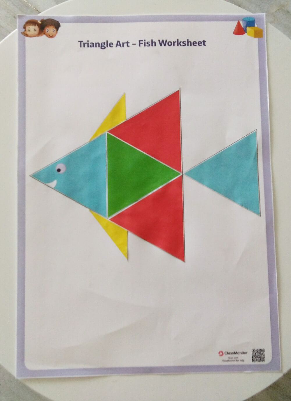 triangle artwork for kids