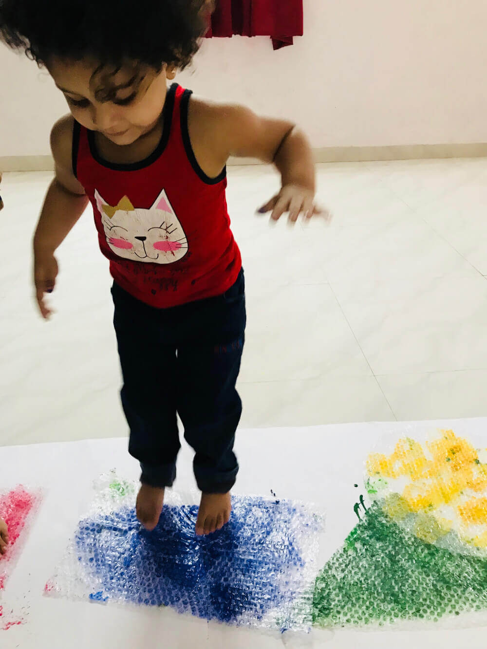 Colours Activity Bubble Wrap Stomp Art ClassMonitor