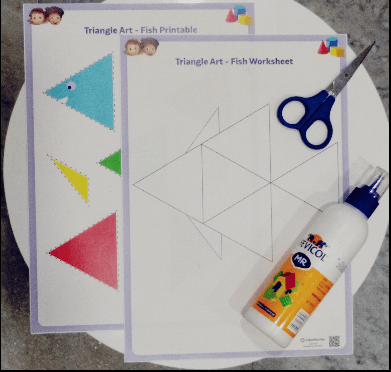 triangle artwork for kids