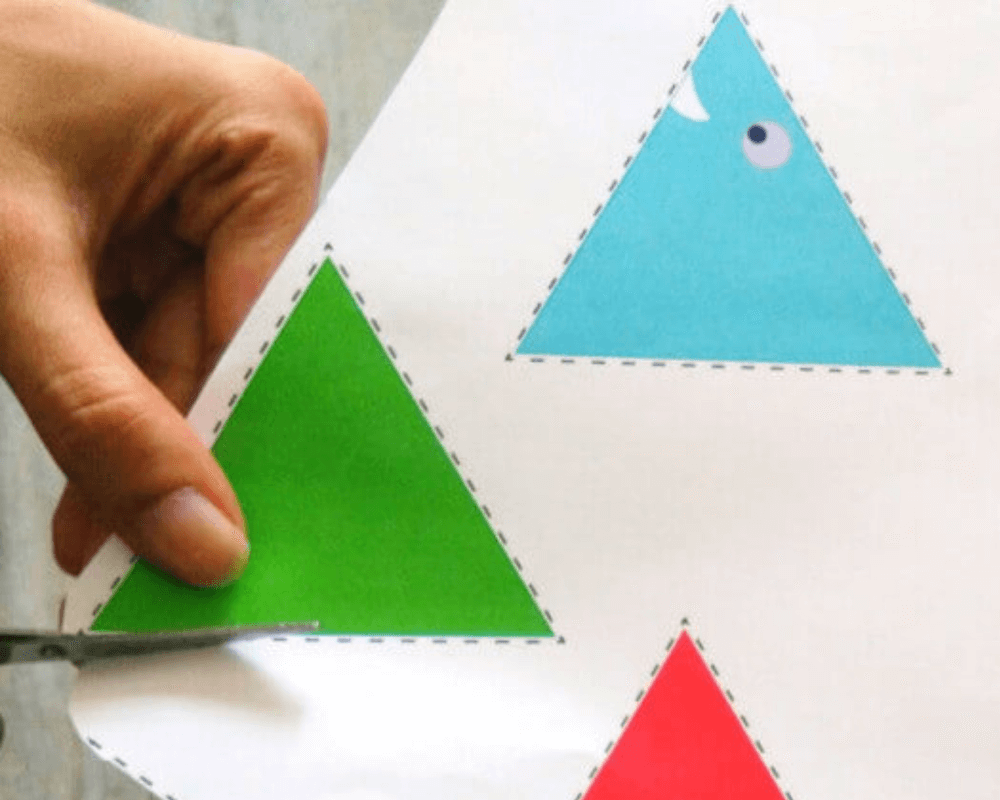 triangle artwork for kids