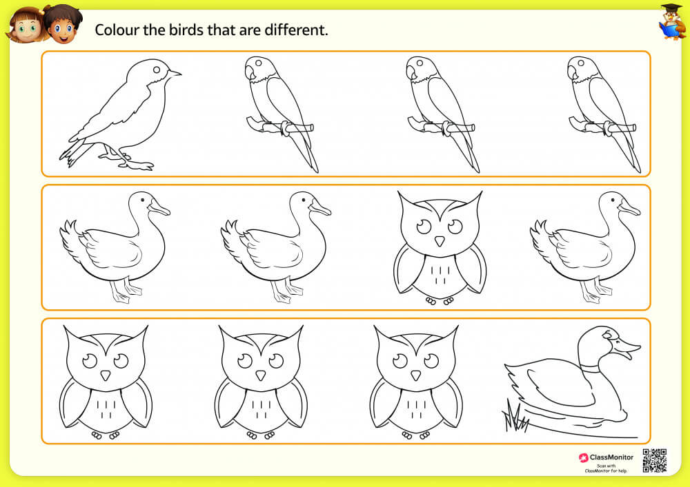 Worksheet - Odd One Out