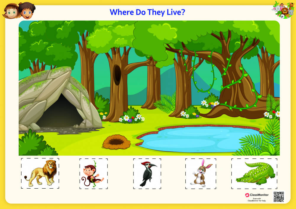 Worksheet - Where Do They Live?
