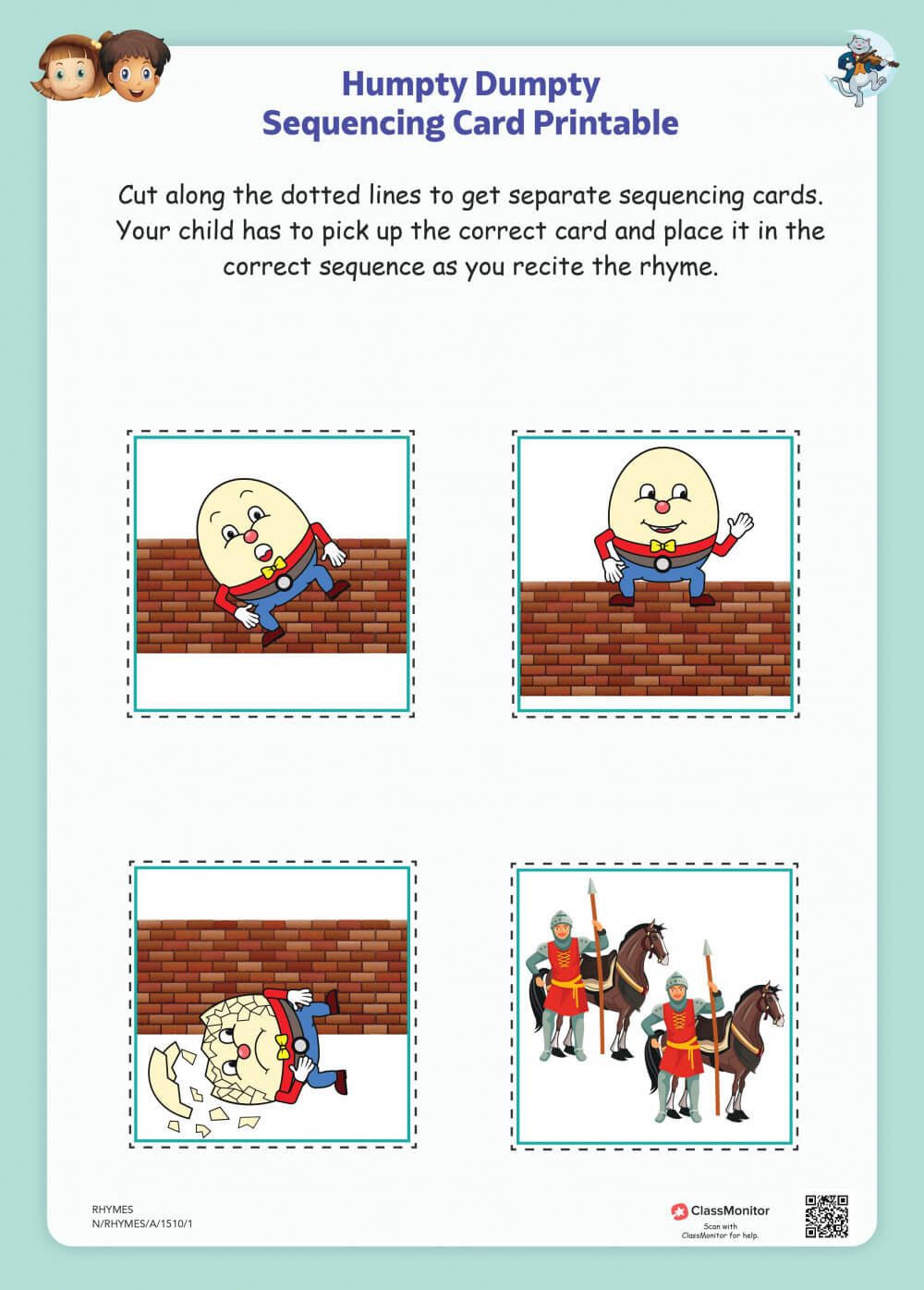 Worksheet - Humpty Dumpty Sequencing Cards