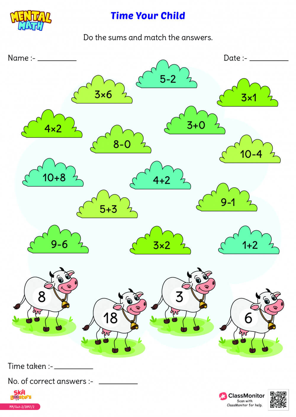 Worksheet - Time Your Child Challenge 1