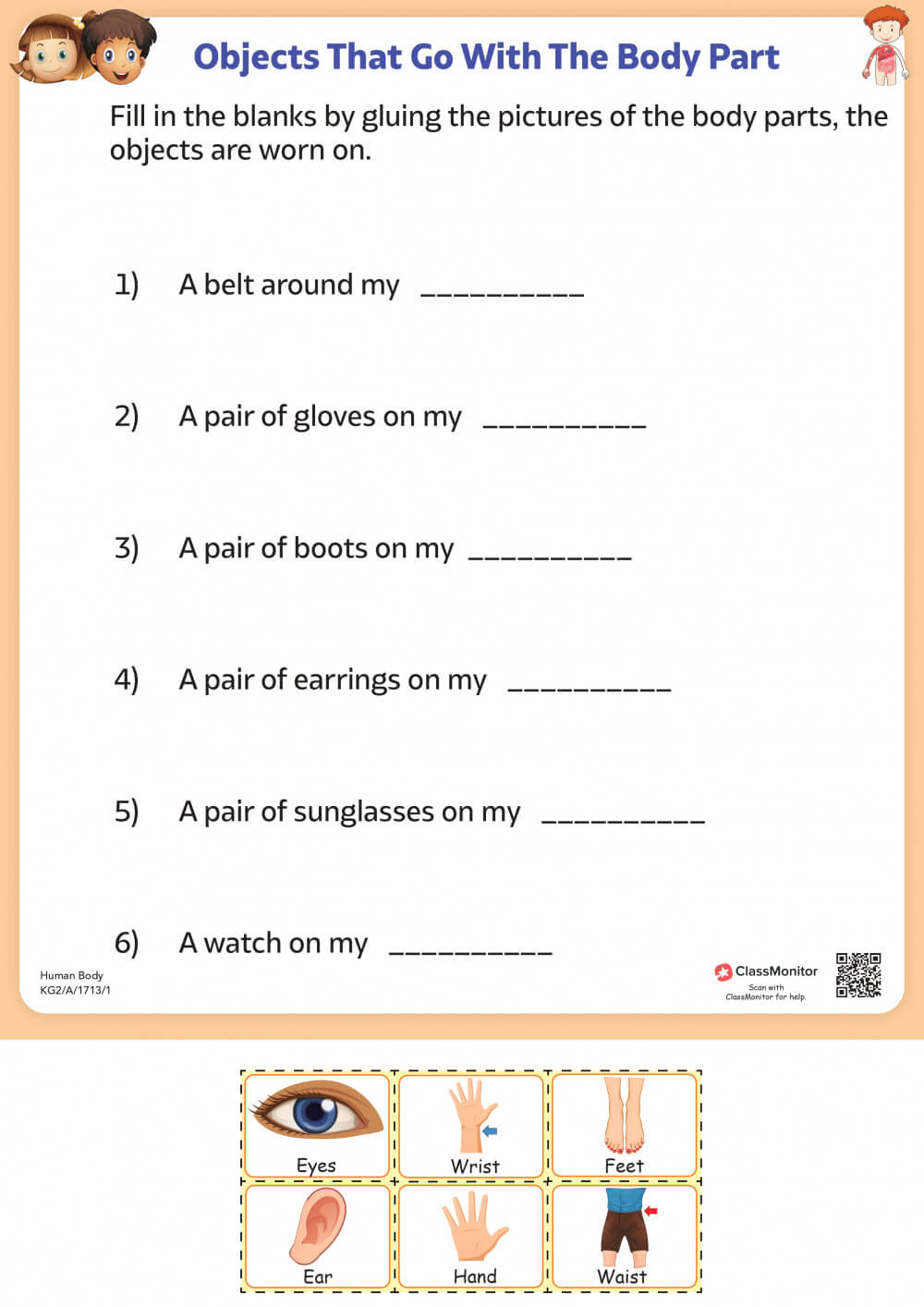 Worksheet - Body Parts