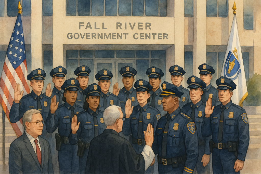12 New Officers Sworn In Amid Celebratory Ceremony – The Fall River Mirror