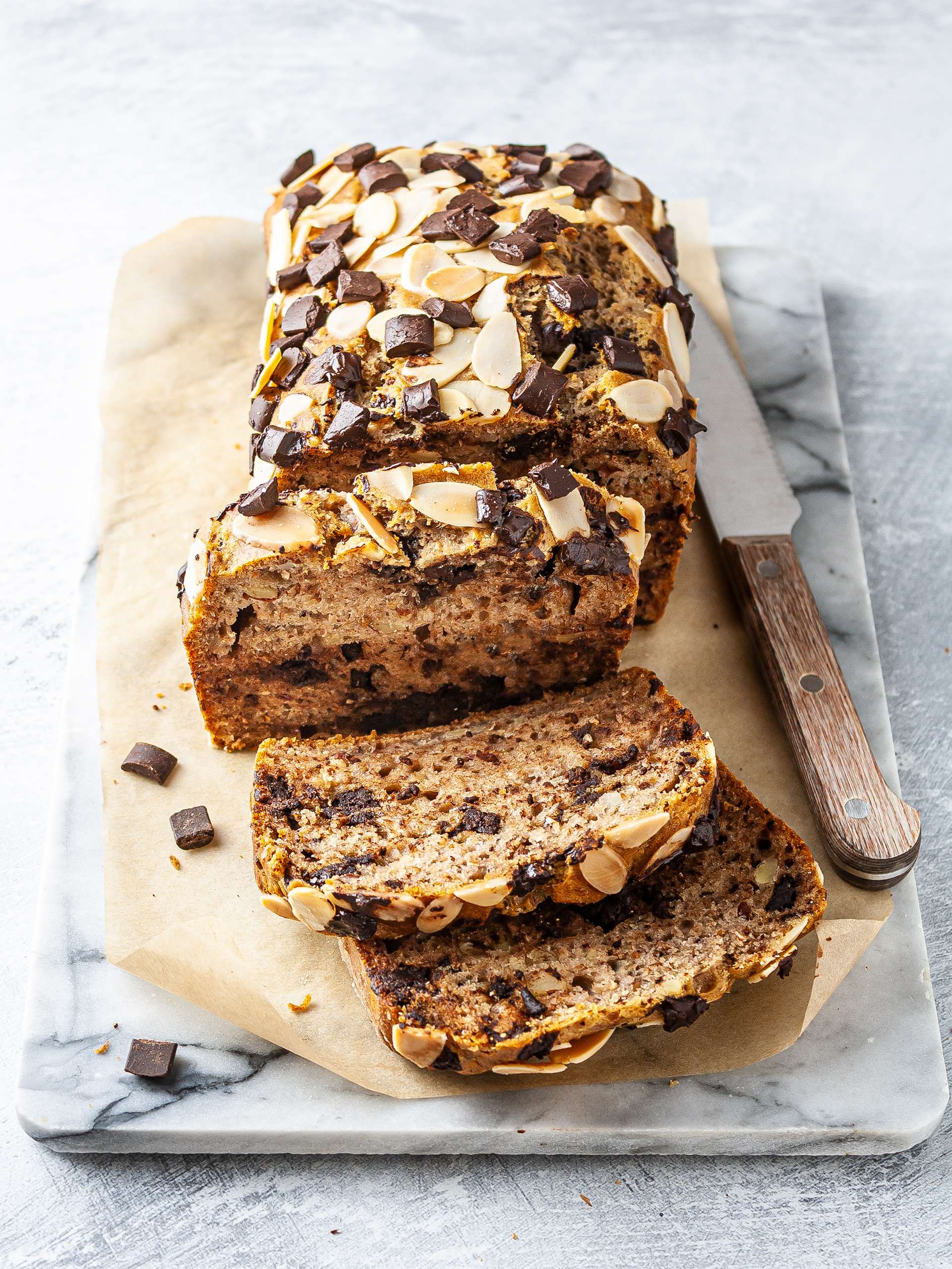 Banana Bread with Almond Milk and Chocolate Chips Recipe Foodaciously