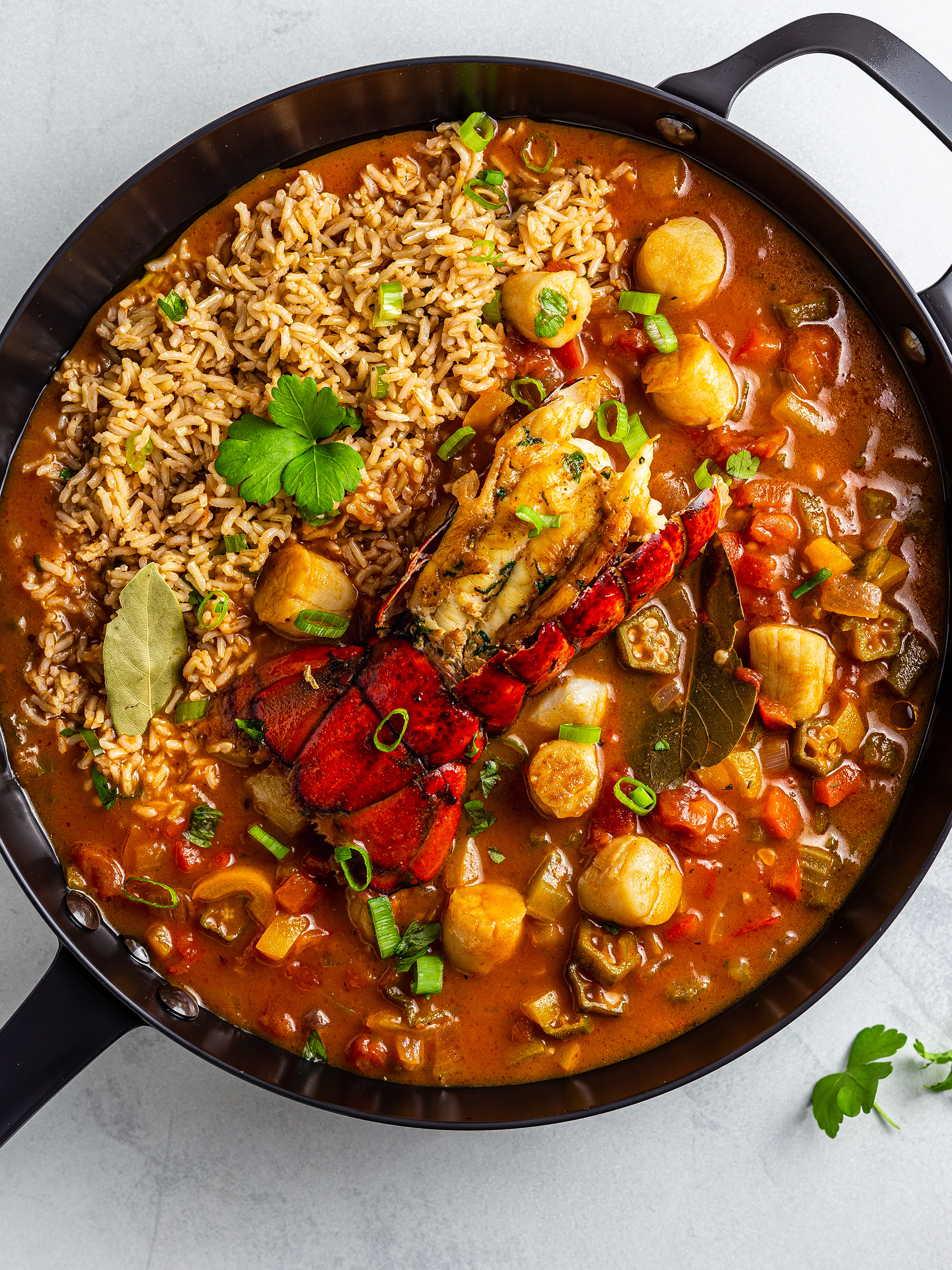 Scallops and Lobster Gumbo Recipe | Foodaciously