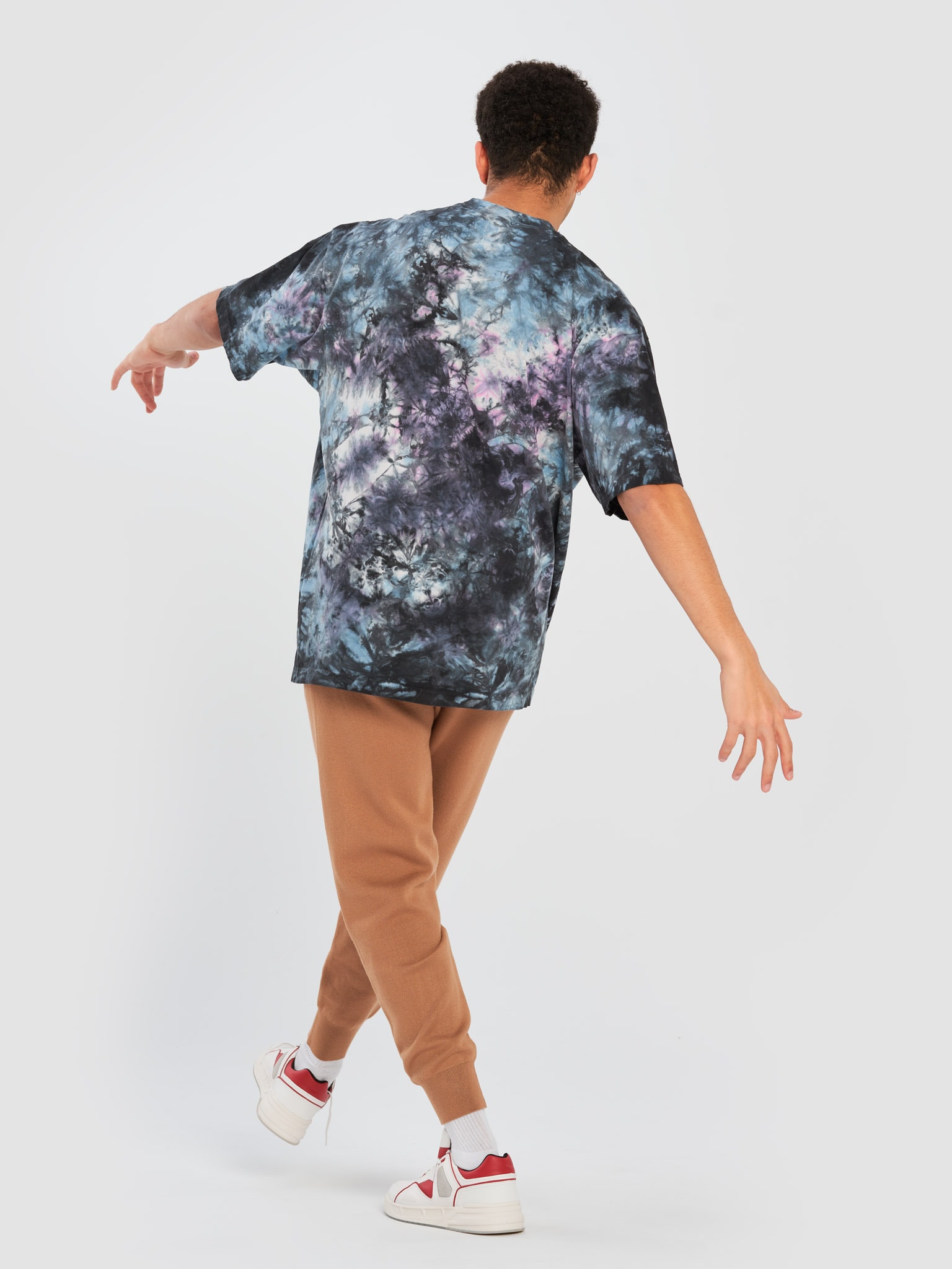 Oversized Blue Tie-Dye T-Shirt