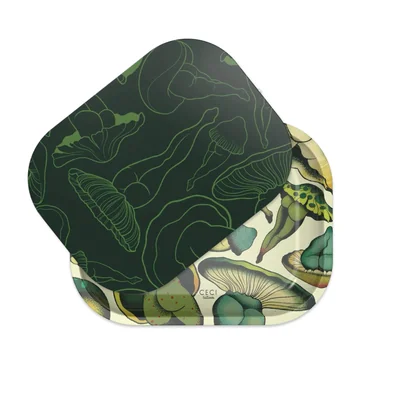 Rolling Tray with Magnetic Lid Mush Love by Cecilia Granata