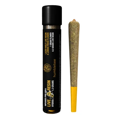 Lemon Fresh x Lazer Wolf Live Resin Infused Pre Roll 1.2g