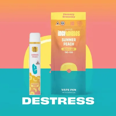 Incredibles Summer Peach 7:1 THC:CBD Disposable 1g