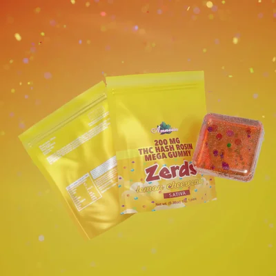 Zerds Lemon Cheesecake Hash Rosin Gummy Single 200mg