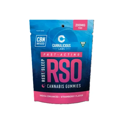 Strawberry Rest RSO Gummies 200mg