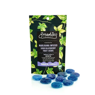 Sour Blackberry Fruit Chews Gummies 200mg