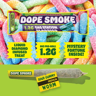 Sour Gummy Worm Liquid Diamond Infused Pre Roll