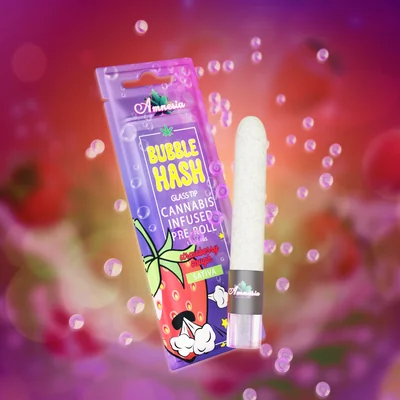 Amnesia - Strawberry Cough Bubble Hash Infused Pre-Roll 1.3g