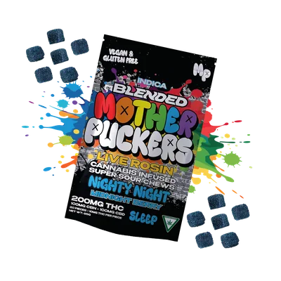 Midnight Berry Nighty Night Supercharged Live Rosin Chews 200mg