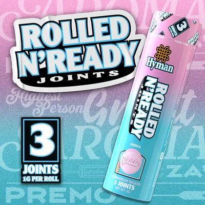 Bubblegum Gelato Rolled N' Ready Pre Rolls 3g 3pk