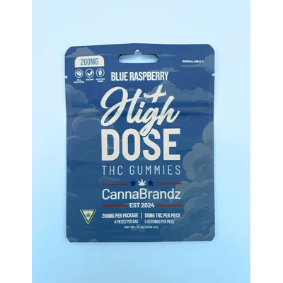 High Dose Blue Raspberry Gummies 200mg