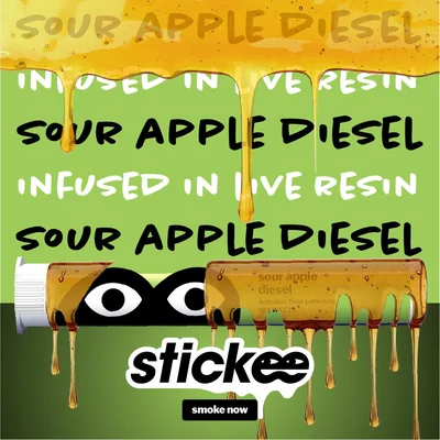 Sour Apple Diesel Live Resin Infused Pre Roll 1.2g