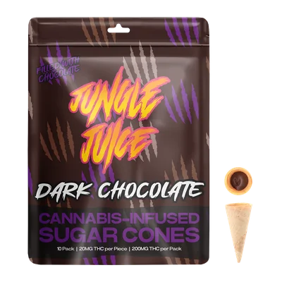 Dark Chocolate Sugar Cone Snacks 200mg