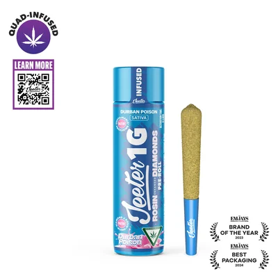 Jeeter - Durban Poison Quad Infused Pre-Roll 1g