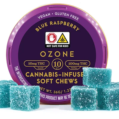 Blue Raspberry Soft Chews 100mg