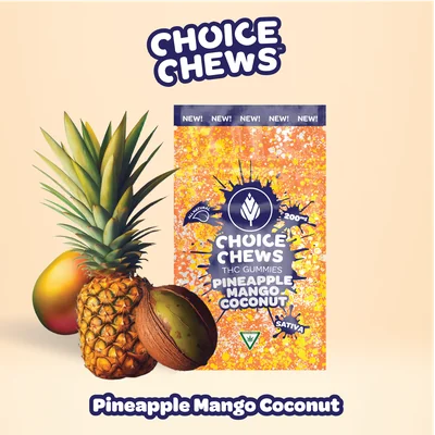 CHOICE Pineapple Mango Coconut Gummies 200mg