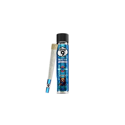 Blue Razzle Bubble Hash and Diamond Infused Pre Roll 1.2g