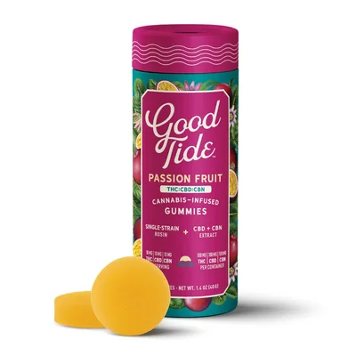 Passion Fruit Hash Rosin 1:1:1 THC:CBD:CBN Gummies 100mg