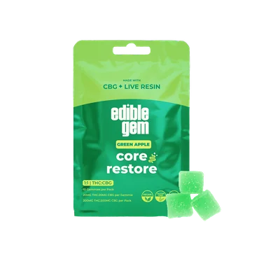 Green Apple 1:1 THC:CBG Live Resin Gummies 200mg